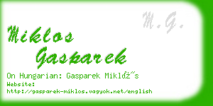 miklos gasparek business card